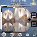 Miniatyrbild 1 av 5: 2-Pack XIAOMI 14 PRO Skärmskydd & 2-Pack linsskydd - Härdat Glas 9H - Super kvalitet 3D