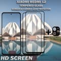 Miniatyrbild 2 av 5: 2-Pack XIAOMI REDMI 12 Skärmskydd & 1-Pack linsskydd - Härdat Glas 9H - Super kvalitet 3D