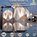 Miniatyrbild 1 av 5: 2-Pack XIAOMI REDMI 12 Skärmskydd & 1-Pack linsskydd - Härdat Glas 9H - Super kvalitet 3D