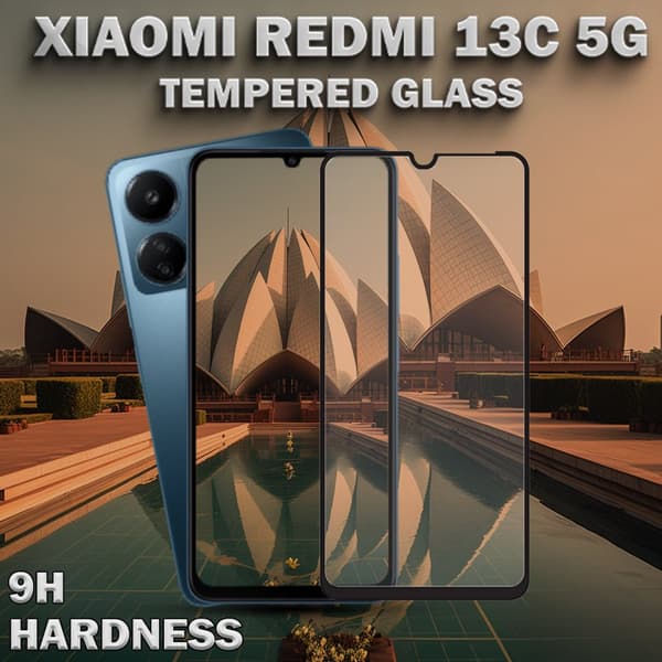 1-Pack XIAOMI REDMI 13C 5G Skärmskydd - Härdat Glas 9H - Super kvalitet 3D