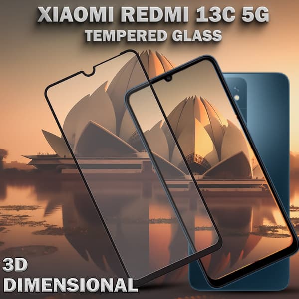 1-Pack XIAOMI REDMI 13C 5G Skärmskydd - Härdat Glas 9H - Super kvalitet 3D