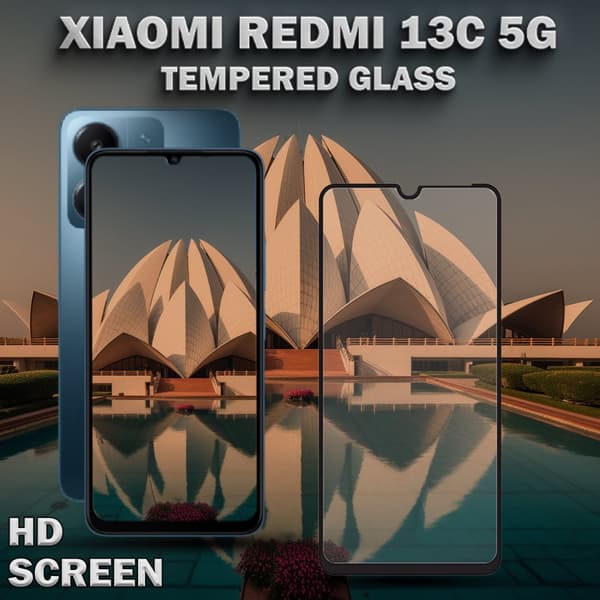 1-Pack XIAOMI REDMI 13C 5G Skärmskydd - Härdat Glas 9H - Super kvalitet 3D
