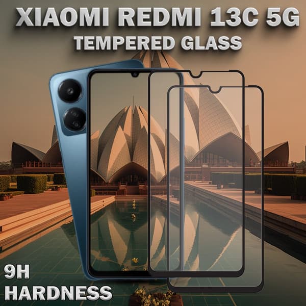 2-Pack XIAOMI REDMI 13C 5G Skärmskydd - Härdat Glas 9H - Super kvalitet 3D