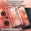 Miniatyrbild 4 av 5: 2-Pack Samsung A12 Skärmskydd & 2-Pack linsskydd - Härdat Glas 9H - Super kvalitet 3D