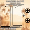 Miniatyrbild 2 av 5: 2-Pack Samsung A42 5G Skärmskydd & 2-Pack linsskydd - Härdat Glas 9H - Super kvalitet 3D