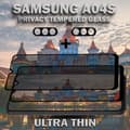 Miniatyrbild 4 av 6: 2-Pack Privacy Samsung A04S Skärmskydd & 2-Pack linsskydd - Härdat Glas 9H - Super kvalitet 3D