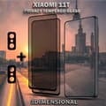 Miniatyrbild 6 av 6: 2-Pack Privacy XIAOMI 11T Skärmskydd & 2-Pack linsskydd - Härdat Glas 9H - Super kvalitet 3D