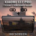 Miniatyrbild 5 av 6: 2-Pack Privacy XIAOMI 11T PRO Skärmskydd & 2-Pack linsskydd - Härdat Glas 9H - Super kvalitet 3D