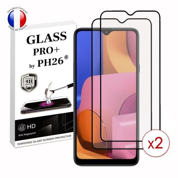 Pack 2 HELA skyddsfilmer för Samsung Galaxy A20s i ultrabeständigt härdat glas (maximal hårdhet)