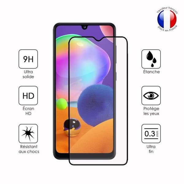 FULL skyddsfilm för Samsung Galaxy A31 i ultrabeständigt härdat glas (maximal hårdhet)