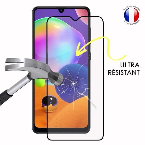 FULL skyddsfilm för Samsung Galaxy A31 i ultrabeständigt härdat glas (maximal hårdhet)