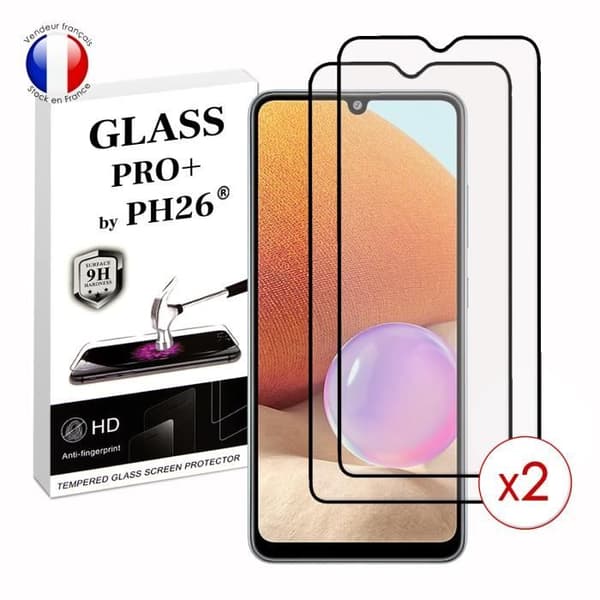 Paket med 2 HELA skyddsfilmer för Samsung Galaxy A32 i ultrabeständigt härdat glas (maximal hårdhet)