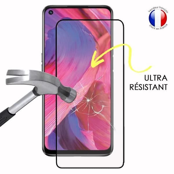 FULL skyddsfilm för Oppo A74 5G i ultrabeständigt härdat glas (maximal hårdhet)
