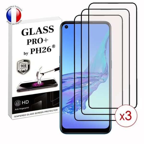 Pack 3 HELA skyddsfilmer för Oppo A53 i ultrabeständigt härdat glas (maximal hårdhet)