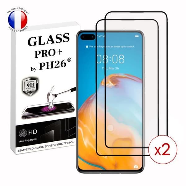 Paket med 2 HELA skyddsfilmer för Huawei P40 i ultrabeständigt härdat glas (maximal hårdhet)