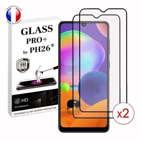 Paket med 2 HELA skyddsfilmer för Samsung Galaxy A31 i ultrabeständigt härdat glas (maximal hårdhet)
