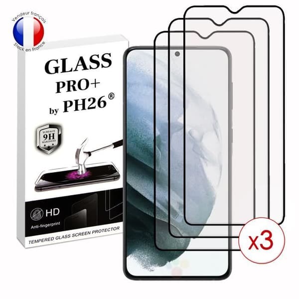 Pack 3 HELA skyddsfilmer för Samsung Galaxy S21 i ultrabeständigt härdat glas (maximal hårdhet)