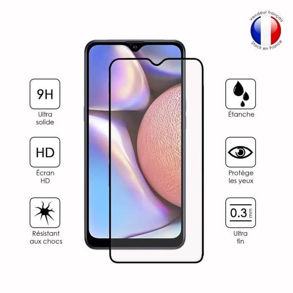 Pack 2 HELA skyddsfilmer för Samsung Galaxy A10s i ultrabeständigt härdat glas (maximal hårdhet)