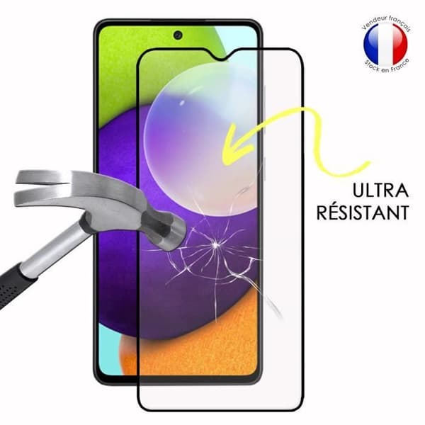 Paket med 2 HELA skyddsfilmer för Samsung Galaxy A52 i ultrabeständigt härdat glas (maximal hårdhet)