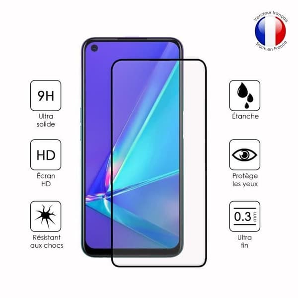 Paket med 3 HELA skyddsfilmer för Oppo A72 i ultrabeständigt härdat glas (maximal hårdhet)