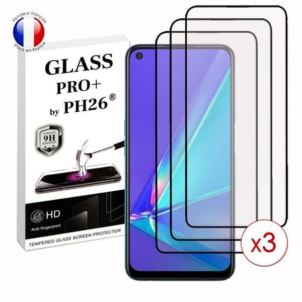 Paket med 3 HELA skyddsfilmer för Oppo A72 i ultrabeständigt härdat glas (maximal hårdhet)