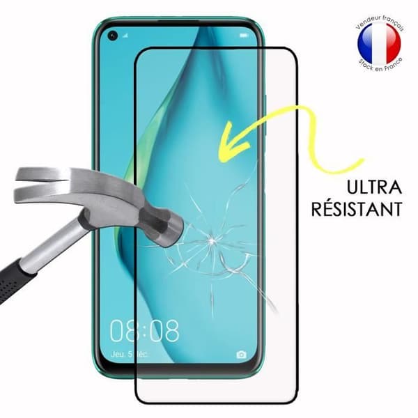 Paket med 2 HELA skyddsfilmer för Huawei P40 Lite i ultrabeständigt härdat glas (maximal hårdhet)