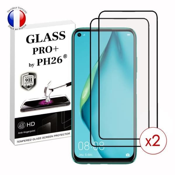 Paket med 2 HELA skyddsfilmer för Huawei P40 Lite i ultrabeständigt härdat glas (maximal hårdhet)
