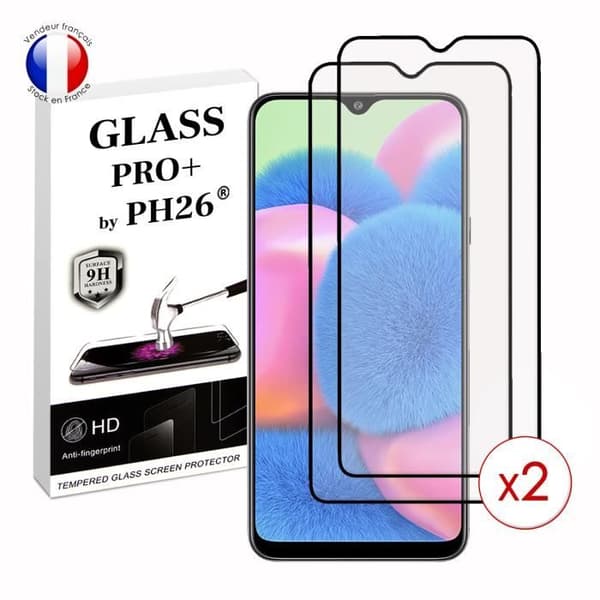 Paket med 2 HELA skyddsfilmer för Samsung Galaxy A30s i ultrabeständigt härdat glas (maximal hårdhet)