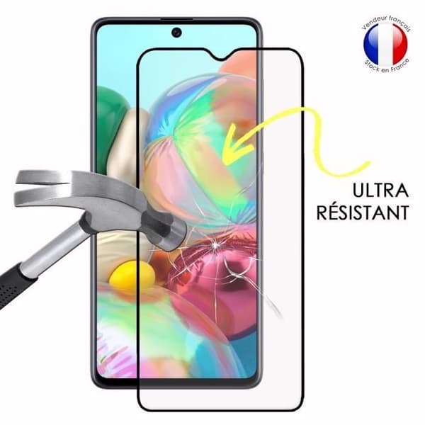 FULL skyddsfilm för Samsung Galaxy A71 i ultrabeständigt härdat glas (maximal hårdhet)