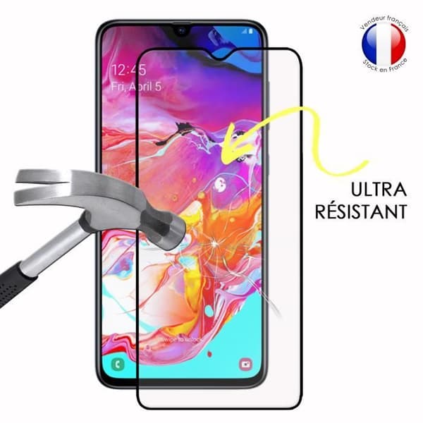 Paket med 3 HELA skyddsfilmer för Samsung Galaxy A70 i ultrabeständigt härdat glas (maximal hårdhet)