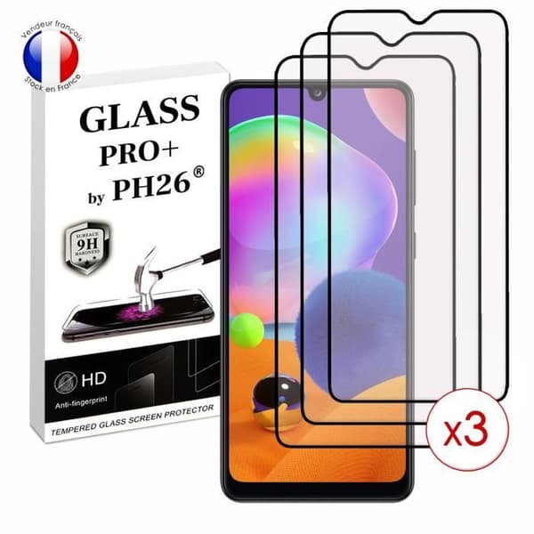 Paket med 3 HELA skyddsfilmer för Samsung Galaxy A31 i ultrabeständigt härdat glas (maximal hårdhet)