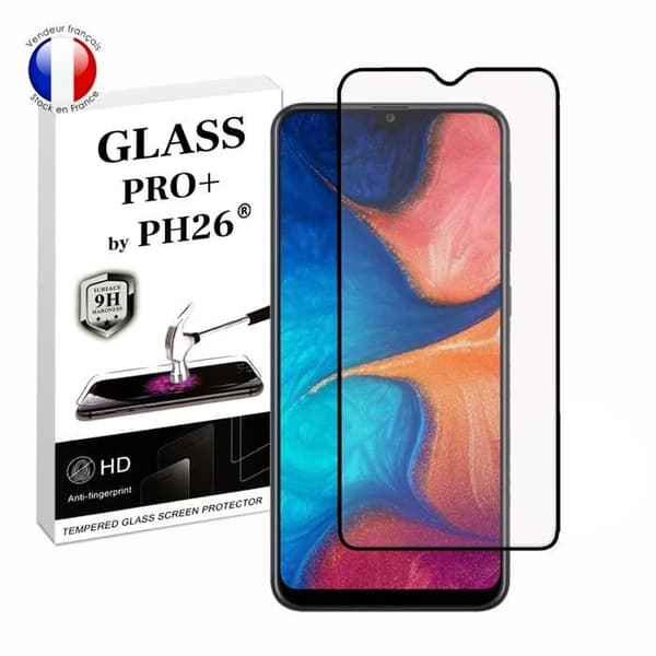 FULL skyddsfilm för Samsung Galaxy A20 i ultrabeständigt härdat glas (maximal hårdhet)