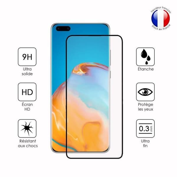 Pack 3 HELA skyddsfilmer för Huawei P40 Pro i ultrabeständigt härdat glas (maximal hårdhet)