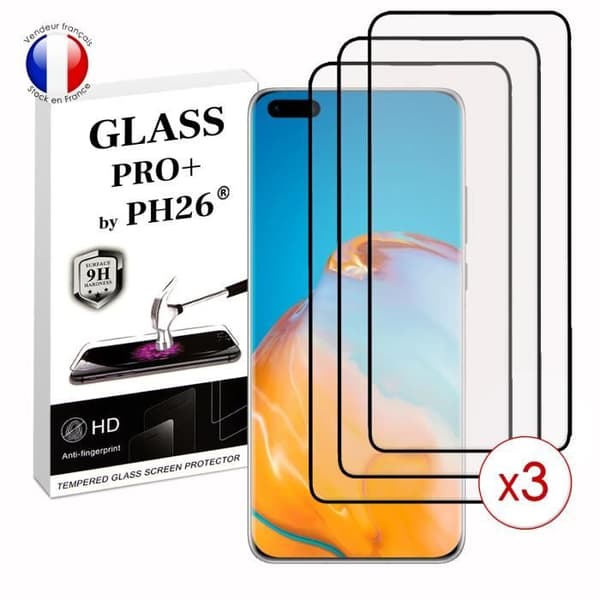 Pack 3 HELA skyddsfilmer för Huawei P40 Pro i ultrabeständigt härdat glas (maximal hårdhet)