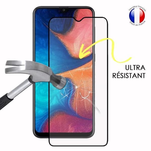 Paket med 2 HELA skyddsfilmer för Samsung Galaxy A20 i ultrabeständigt härdat glas (maximal hårdhet)
