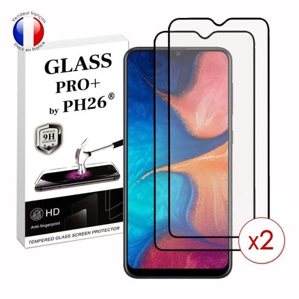 Paket med 2 HELA skyddsfilmer för Samsung Galaxy A20 i ultrabeständigt härdat glas (maximal hårdhet)