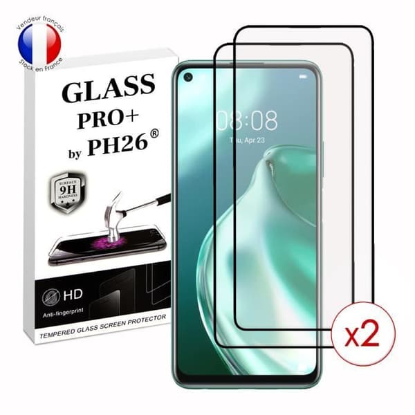 Pack 2 HELA skyddsfilmer för Huawei P40 Lite 5G i ultrabeständigt härdat glas (maximal hårdhet)