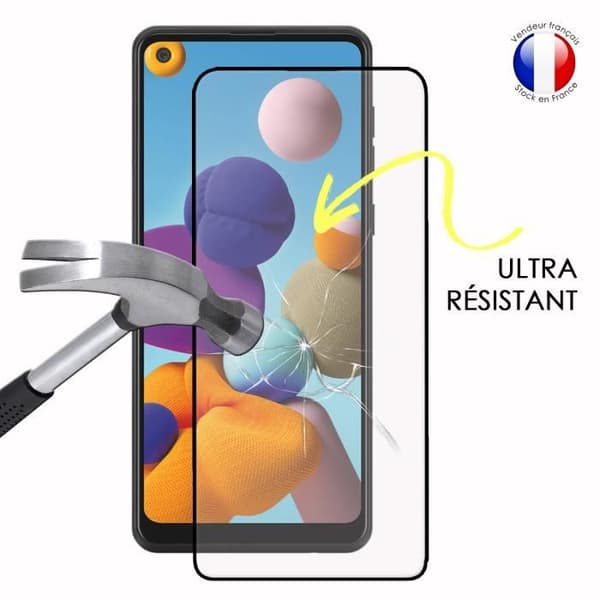 Pack 2 HELA skyddsfilmer för Samsung Galaxy A21 i ultrabeständigt härdat glas (Maximal hårdhet)