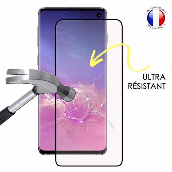 FULL skyddsfilm för Samsung Galaxy S10 i ultrabeständigt härdat glas (maximal hårdhet)