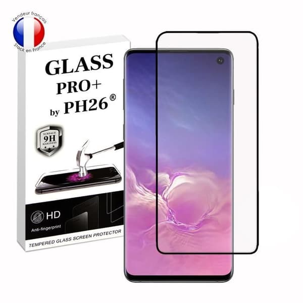 FULL skyddsfilm för Samsung Galaxy S10 i ultrabeständigt härdat glas (maximal hårdhet)
