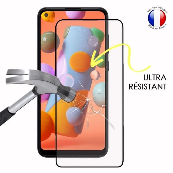 Paket med 2 HELA skyddsfilmer för Samsung Galaxy A11 i ultrabeständigt härdat glas (maximal hårdhet)