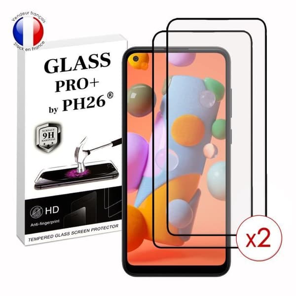 Paket med 2 HELA skyddsfilmer för Samsung Galaxy A11 i ultrabeständigt härdat glas (maximal hårdhet)