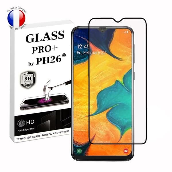 FULL skyddsfilm för Samsung Galaxy A40s i ultrabeständigt härdat glas (maximal hårdhet)