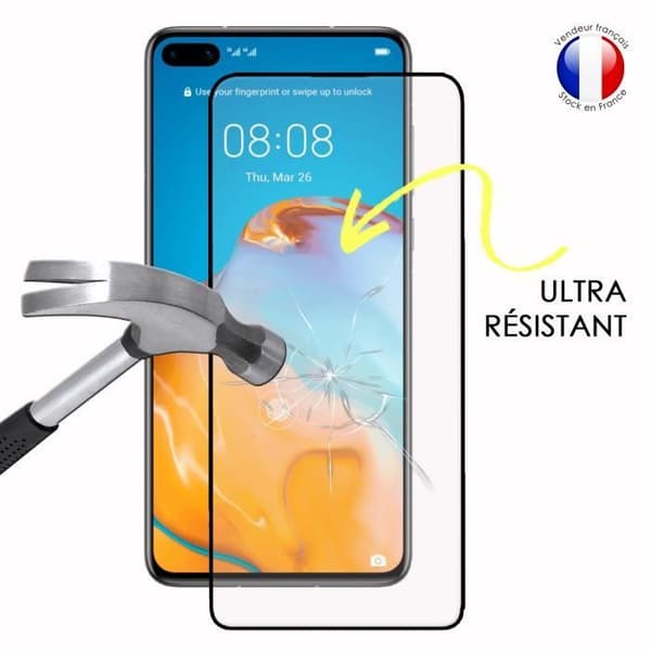 Paket med 3 HELA skyddsfilmer för Huawei P40 i ultrabeständigt härdat glas (maximal hårdhet)
