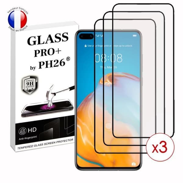 Paket med 3 HELA skyddsfilmer för Huawei P40 i ultrabeständigt härdat glas (maximal hårdhet)