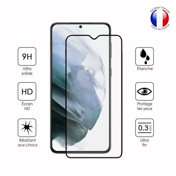 Pack 2 HELA skyddsfilmer för Samsung Galaxy S21 i ultrabeständigt härdat glas (Maximal hårdhet)