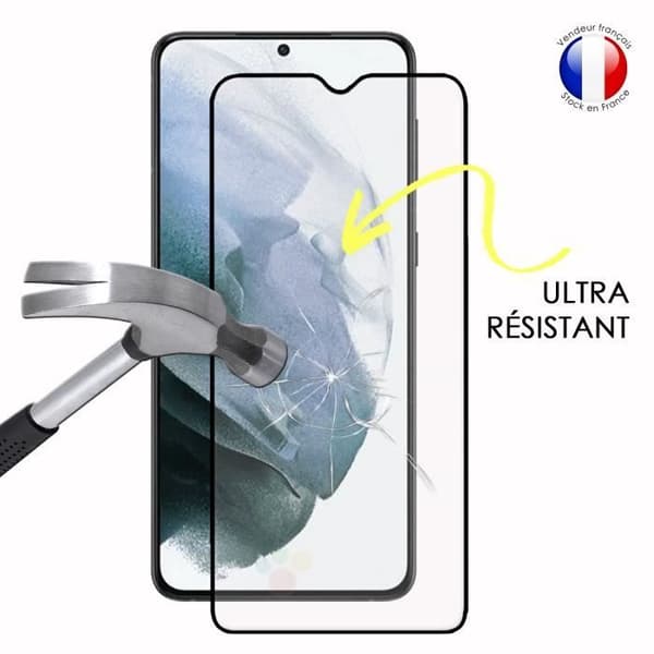 Pack 2 HELA skyddsfilmer för Samsung Galaxy S21 i ultrabeständigt härdat glas (Maximal hårdhet)