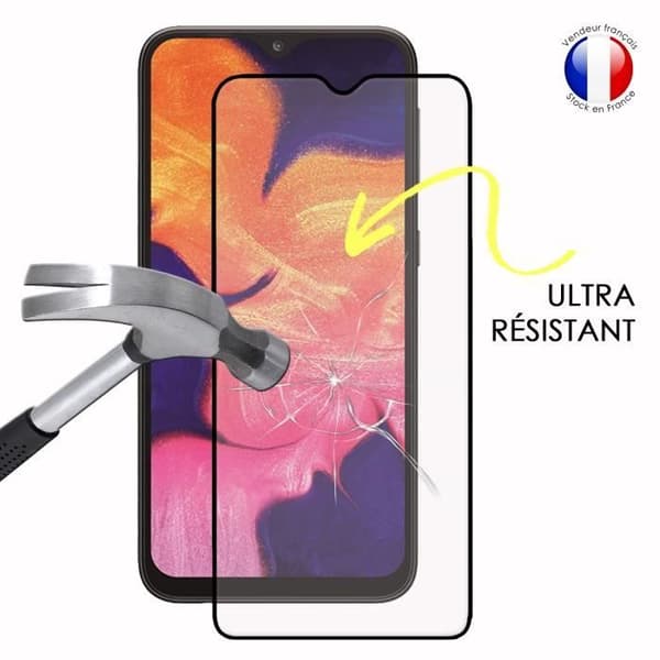 Paket med 3 HELA skyddsfilmer för Samsung Galaxy A10 i ultrabeständigt härdat glas (maximal hårdhet)
