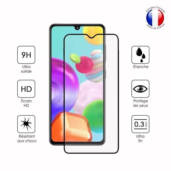 Paket med 2 HELA skyddsfilmer för Samsung Galaxy A41 i ultrabeständigt härdat glas (maximal hårdhet)