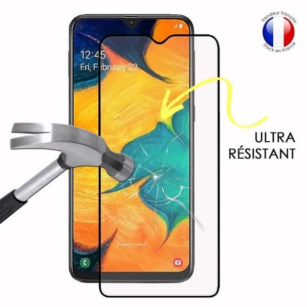 Paket med 2 HELA skyddsfilmer för Samsung Galaxy A40s i ultrabeständigt härdat glas (maximal hårdhet)